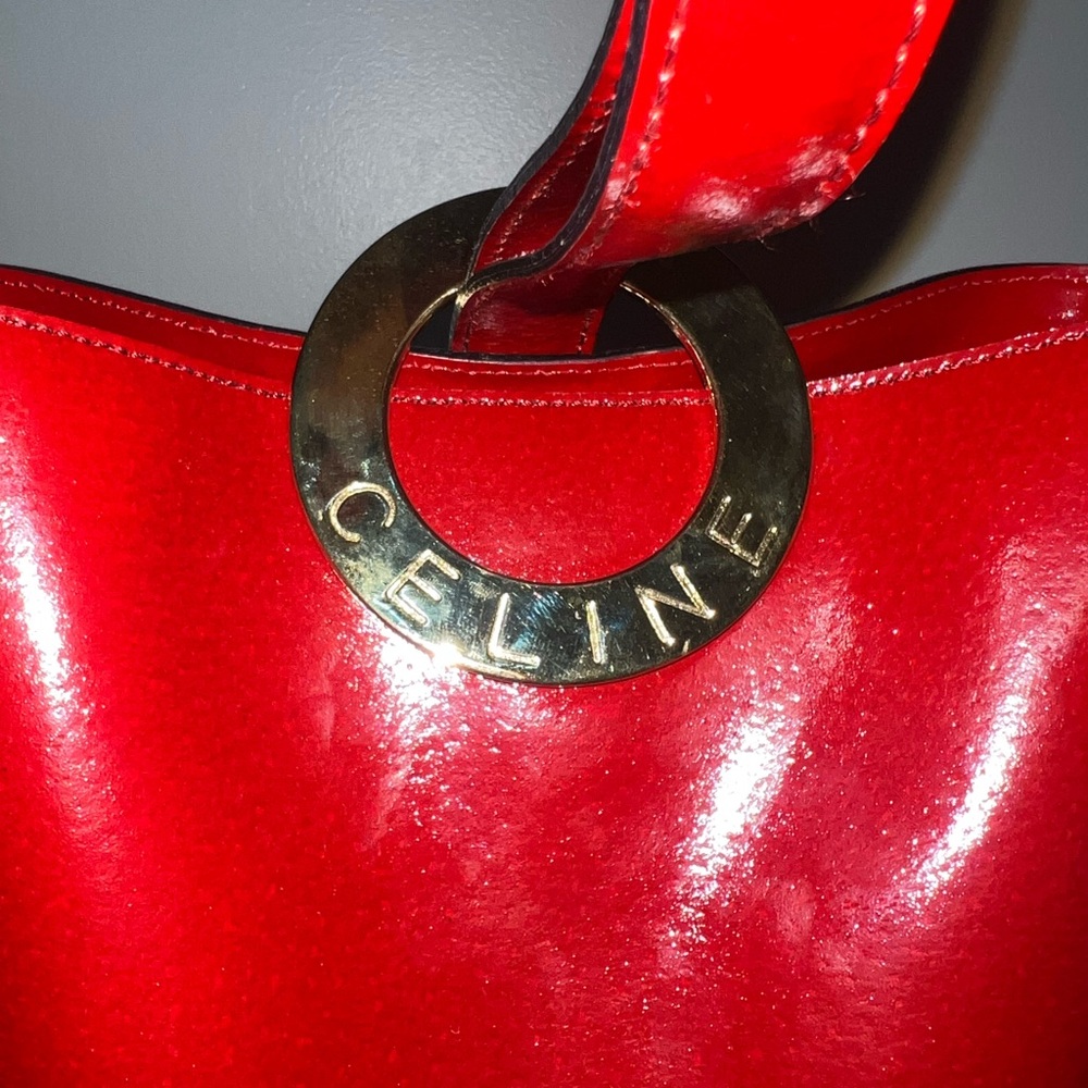 CELINE | Red Loop Bucket Bag NIB - Picture 2 of 7
